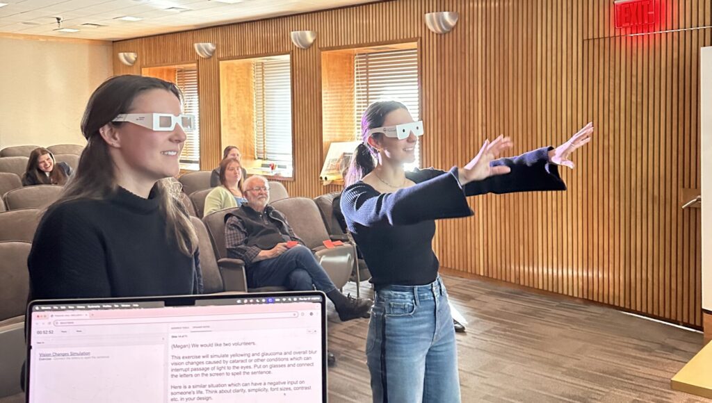 Testing visual impairments in our Pittsburgh studio