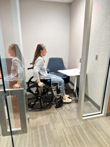 A wheelchair user's perspective in daily studio moments